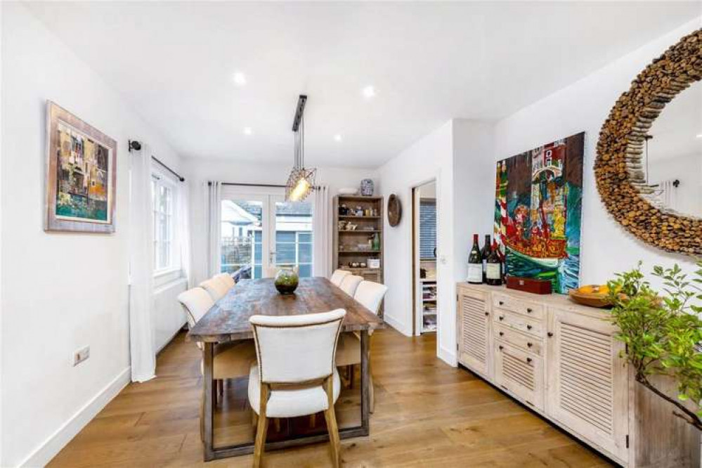 A smart separate dining room offers space for entertaining (Image: Savills)