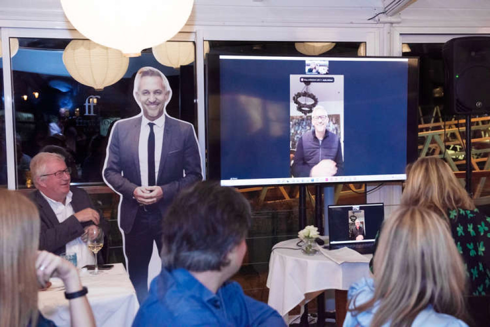 Gary Lineker zoomed into SporTedd's latest event which raised £3000 for Teddington community projects (Image: SporTedd)