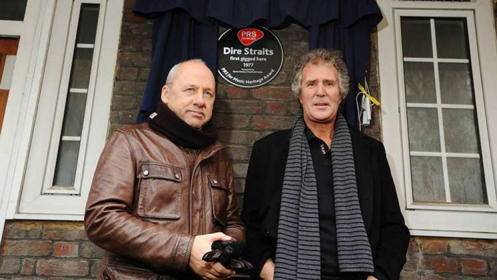 John and Mark Knopfler outside the Deptford flat where Dire Straits was formed John and Mark Knopfler outside the Deptford flat where Dire Straits was formed