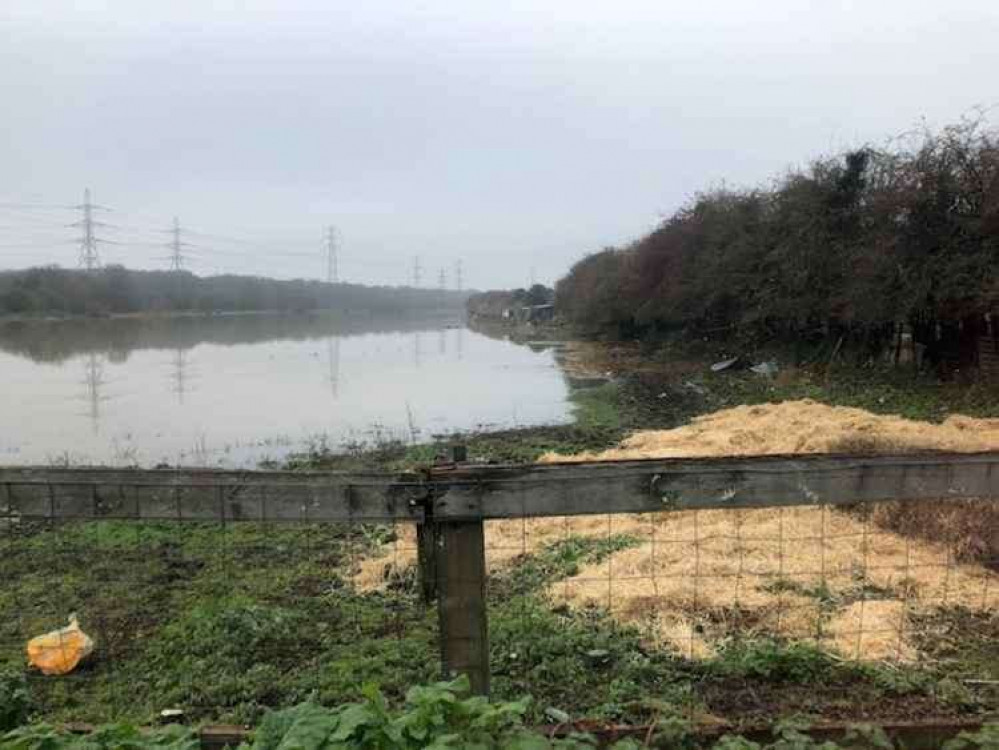 Previous flooding of the Mardke near Purfleet