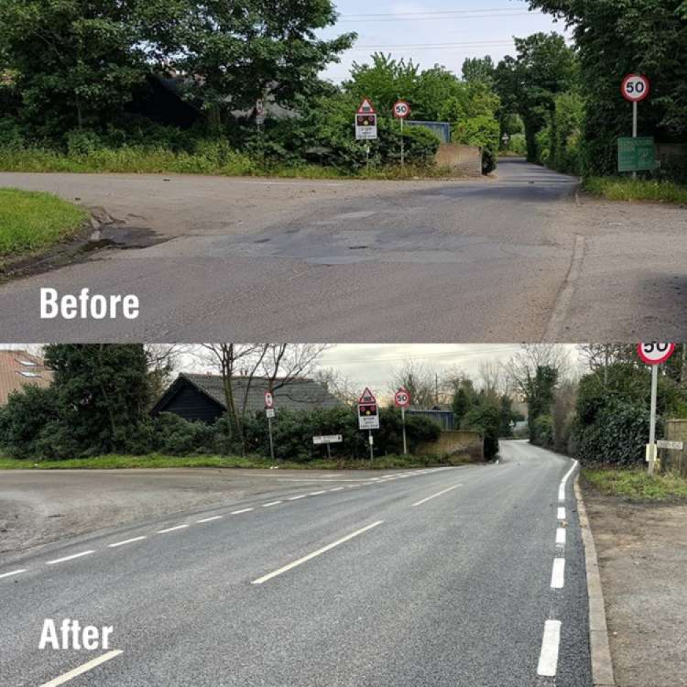 Church Road before and after