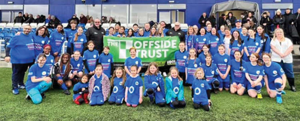 Young girl footballers were among those celebrating diversity in football at Grays' game today.