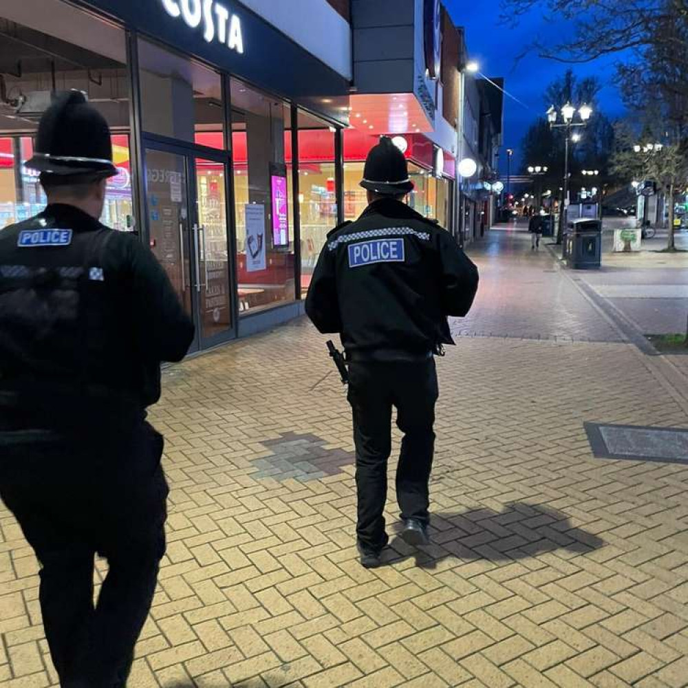 Officers on patrol on Grays High Street.