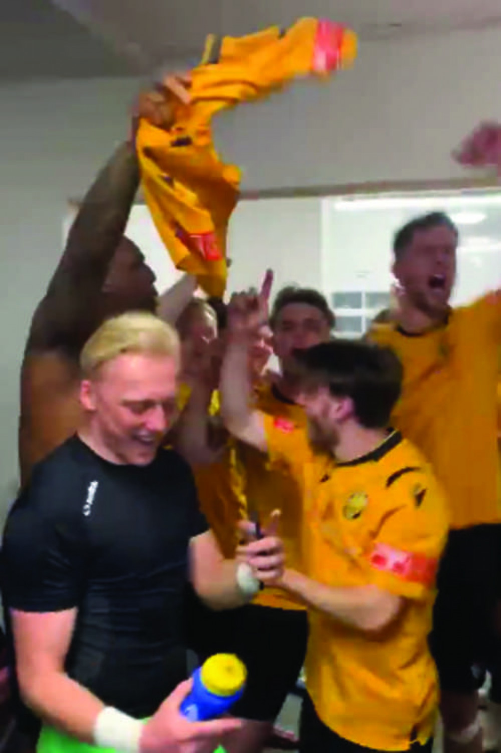 Rocks players celebrate after the win. Rocks players celebrate after the win.