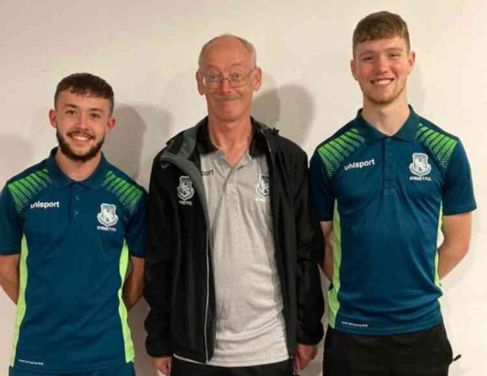 Joint men of the match Elliot Hegarty and Alessandro Costanza with kit man Keith Joint men of the match Elliot Hegarty and Alessandro Costanza with kit man Keith