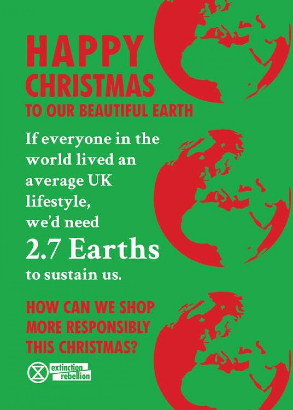 A leaflet reminding that we have only one Earth and we must look after it