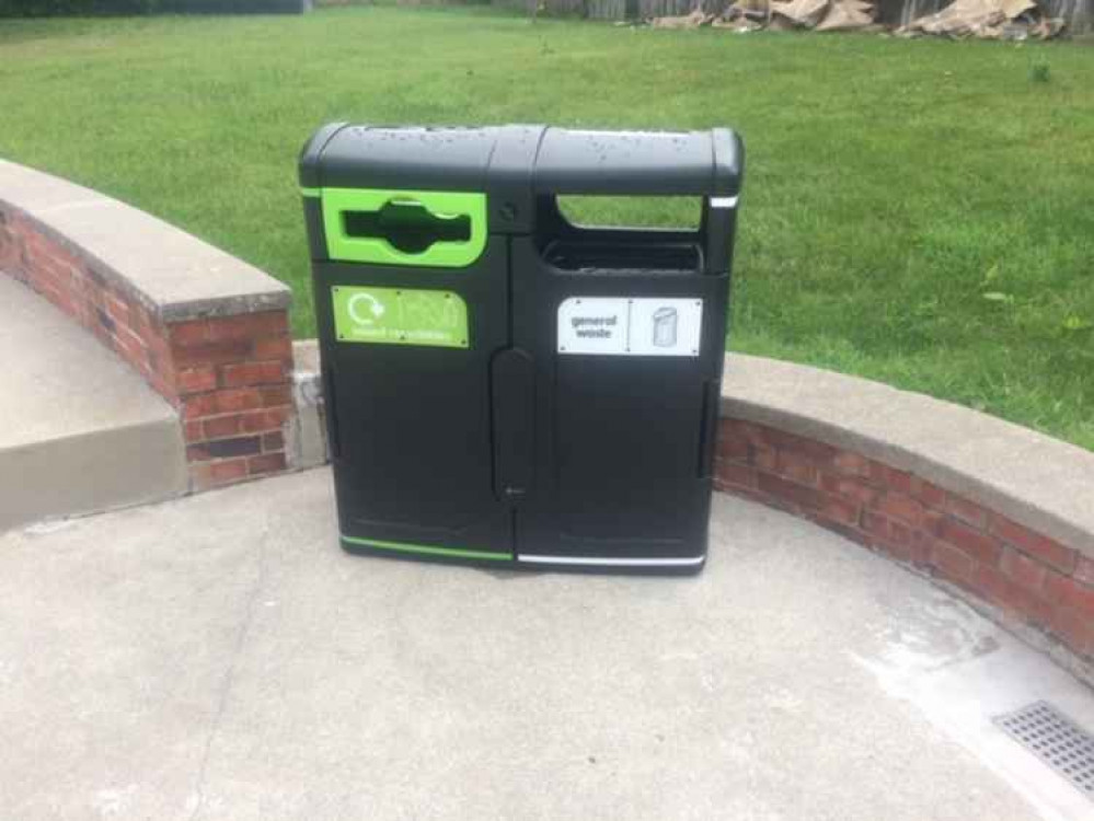 One of the new bins at Greenbank Pool