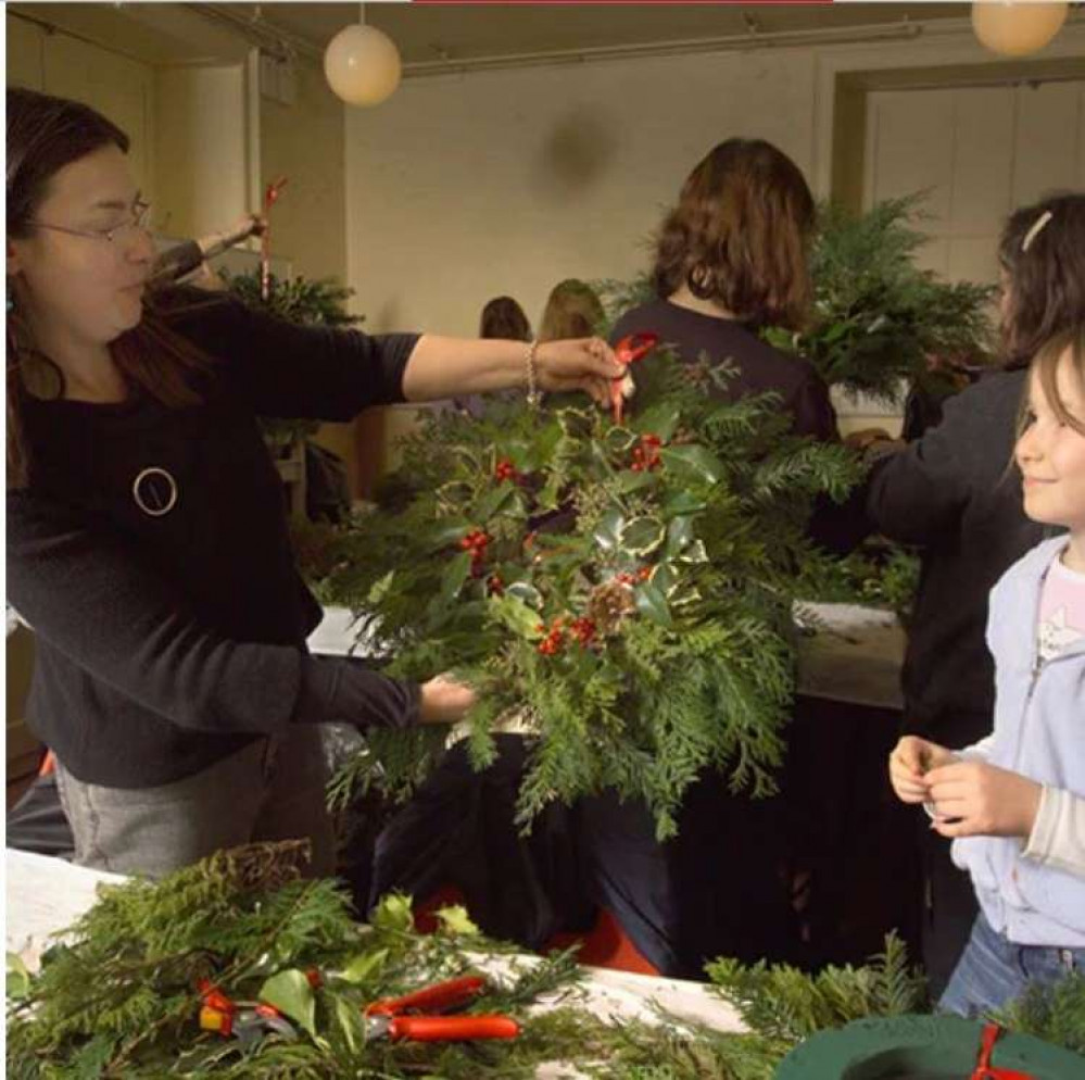 Create your own festive wreath with Marble Hill foliage on Saturday morning.