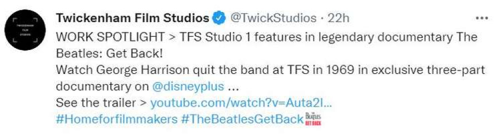 John, Paul, George and Ringo created many of the iconic songs for their last album at the studios. Credit: The Beatles: Get Back – official documentary Disney+.