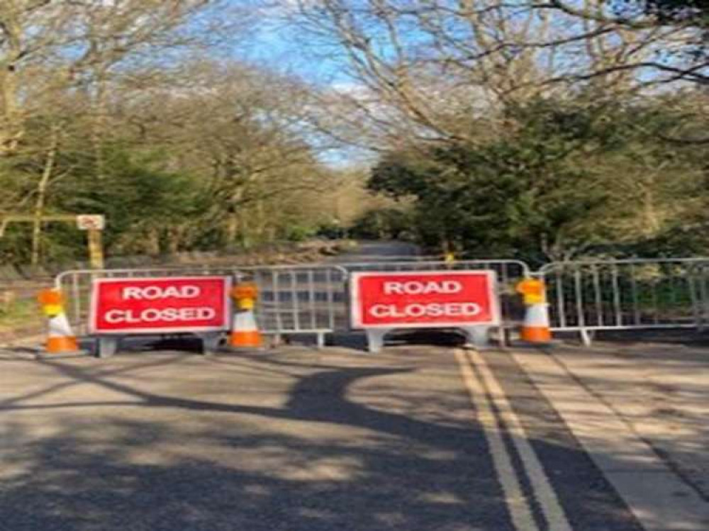 Road signs and barriers galore.