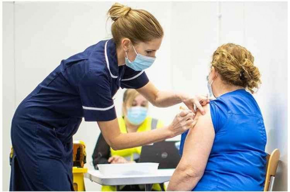A Richmond borough resident receiving their jab (Credit: Richmond Borough Council). A Richmond borough resident receiving their jab (Credit: Richmond Borough Council).