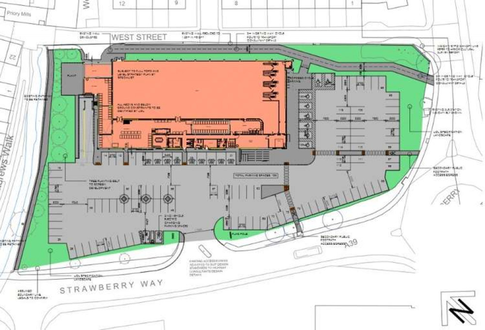 Plans for the new Lidl store. Image: One Design Architects.