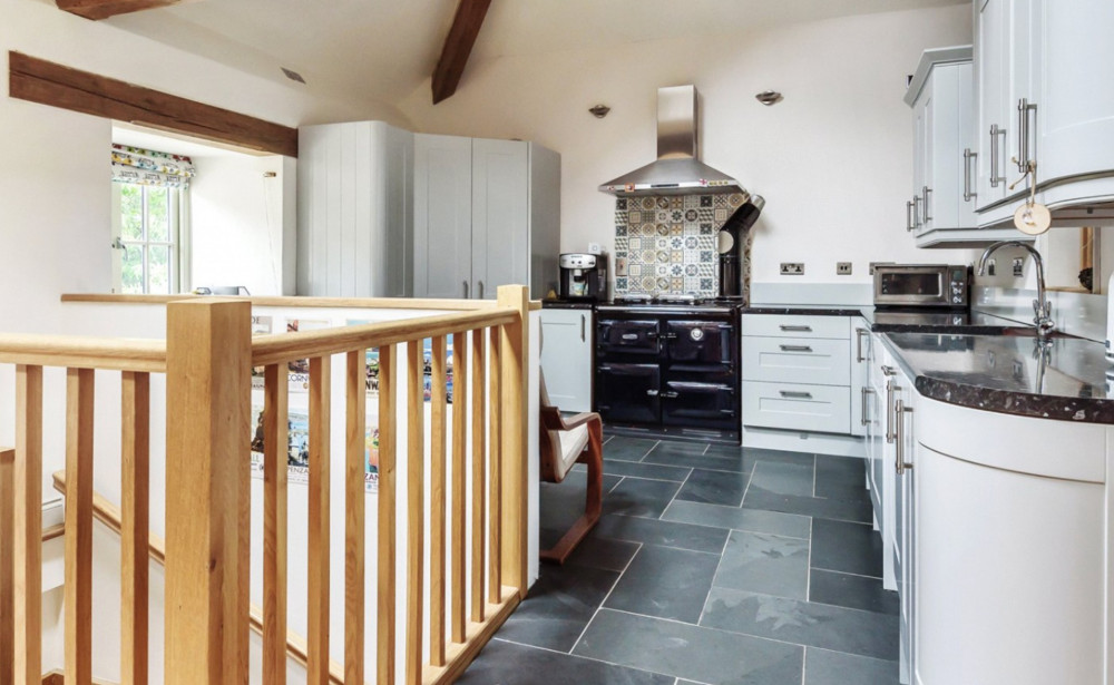 Kitchen. See this three bed property in Sithney. 