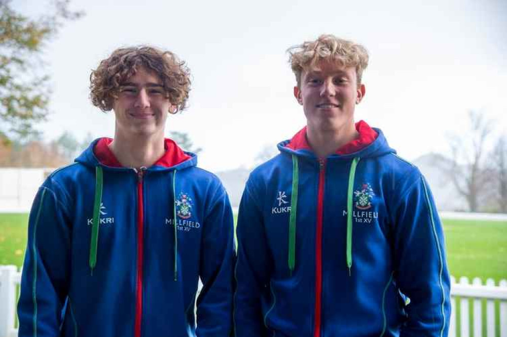 Ciaran (left) and Sam were selected for the U18 England training camp Ciaran (left) and Sam were selected for the U18 England training camp