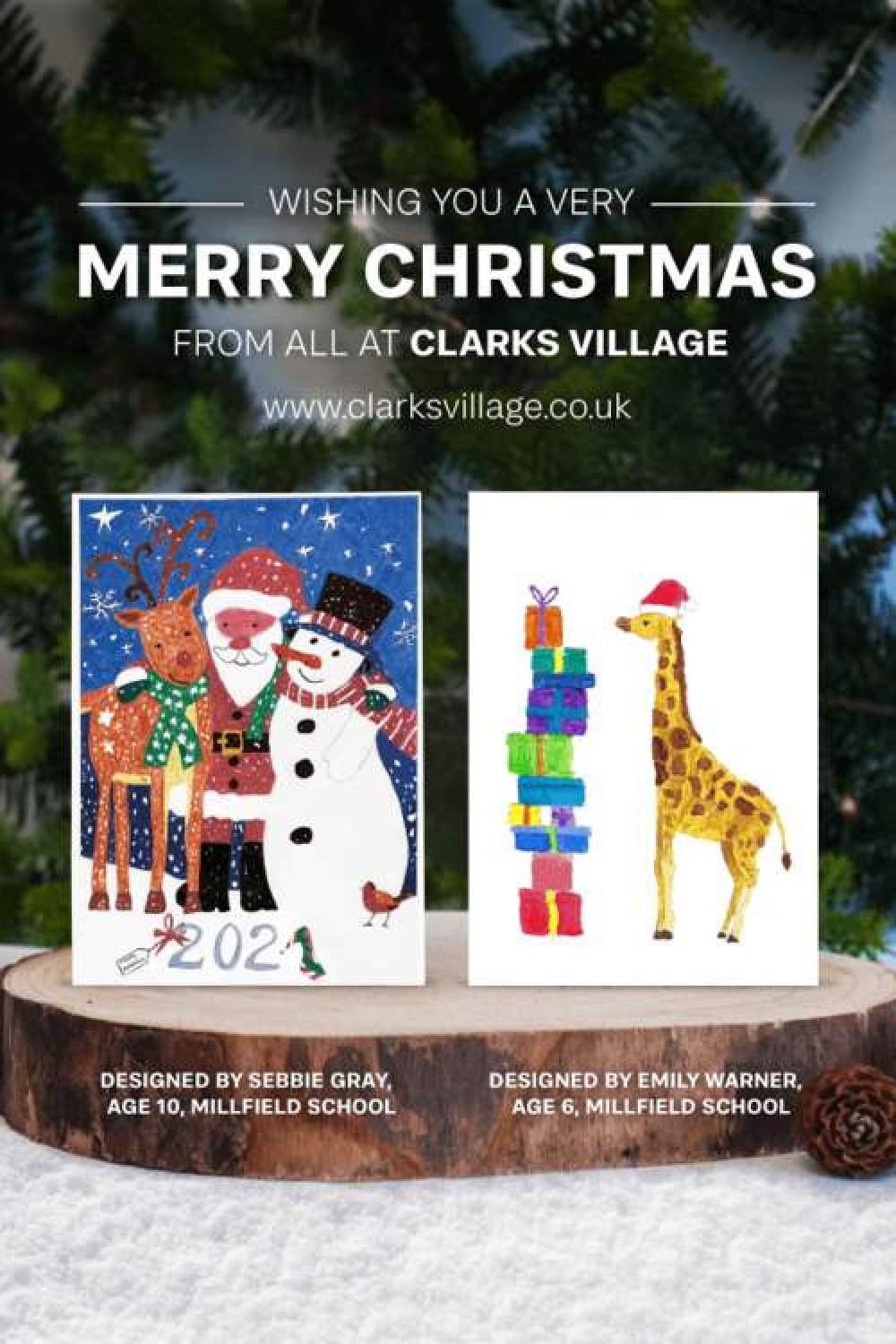 The official Clarks Village Christmas cards The official Clarks Village Christmas cards