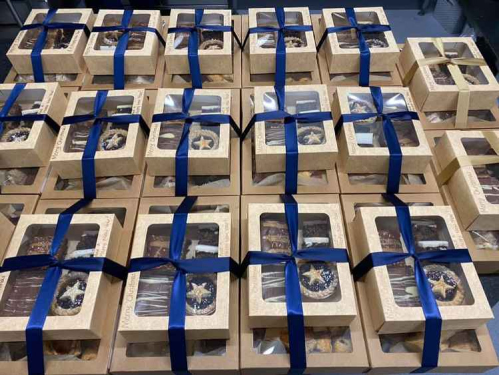 Some of the Christmas boxes that were prepared by Lavender Country Kitchen Some of the Christmas boxes that were prepared by Lavender Country Kitchen