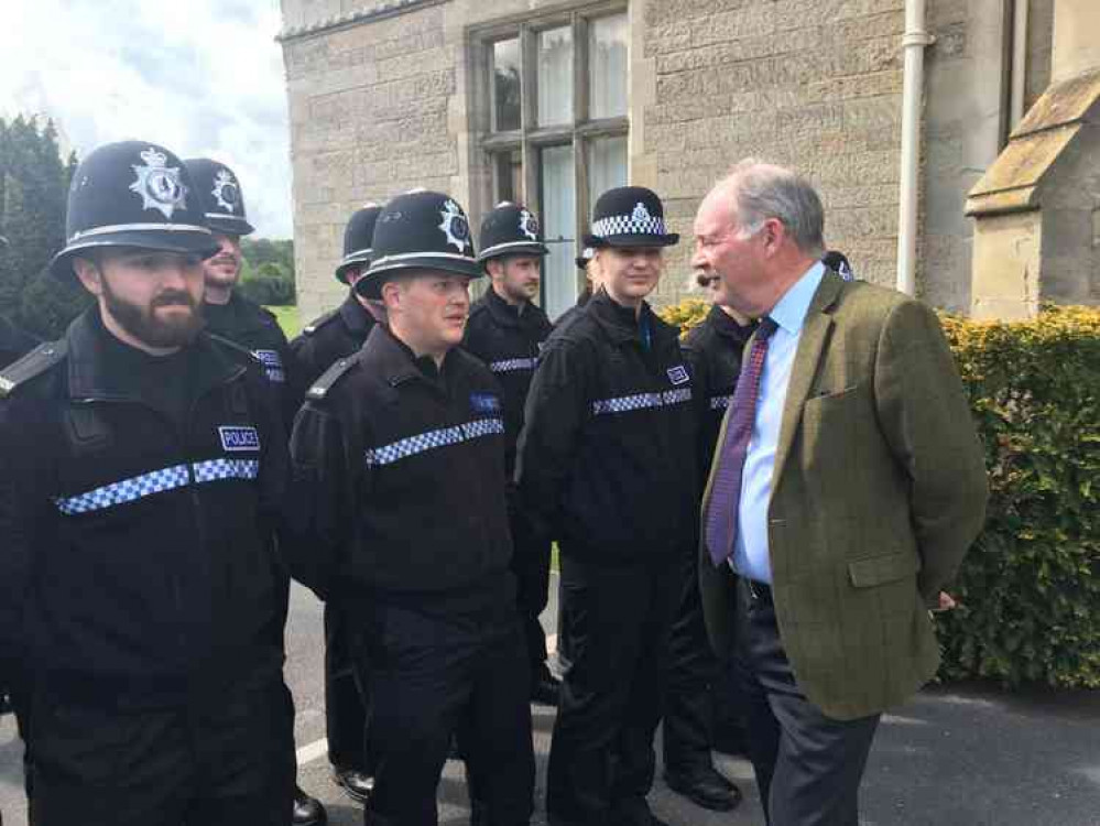 Talking point: PCC Philip Seccombe with local officers