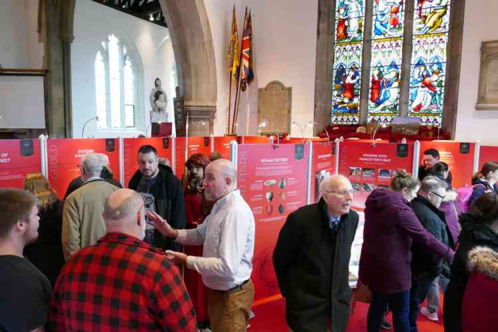 Gathering crowd: The waiting audience throng inside the heritage centre