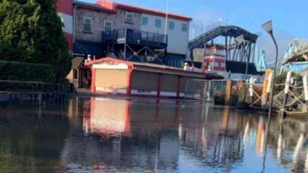 Under the weather: Storm Dennis leaves Drayton Manor flooded