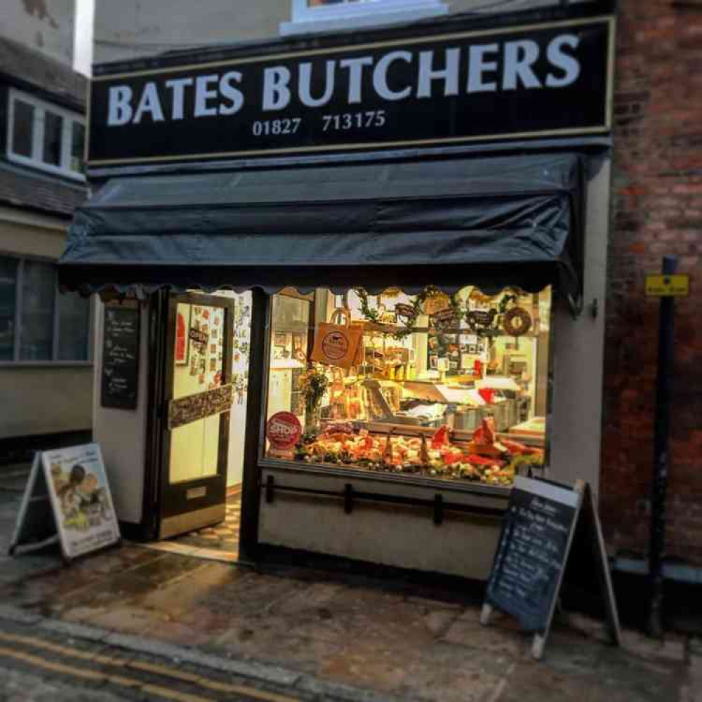 Chop, chop: Form an orderly queue please outside Bates Butchers