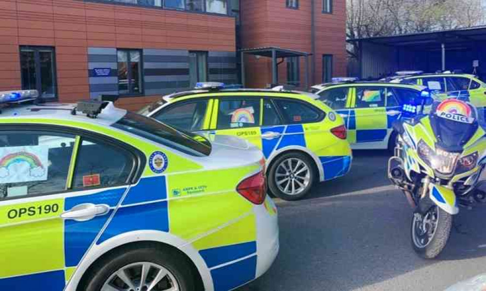 Rainbow artwork: From Appleby Magna children to traffic cops