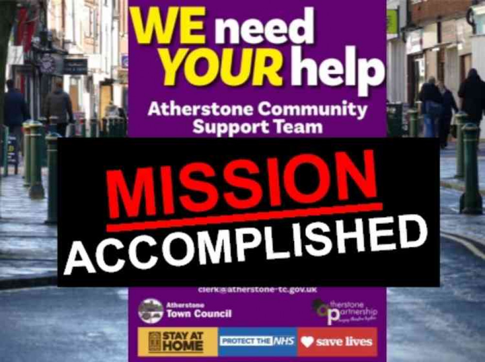 Mission accomplished: First target achieved by the newly-created Atherstone Community Support Team