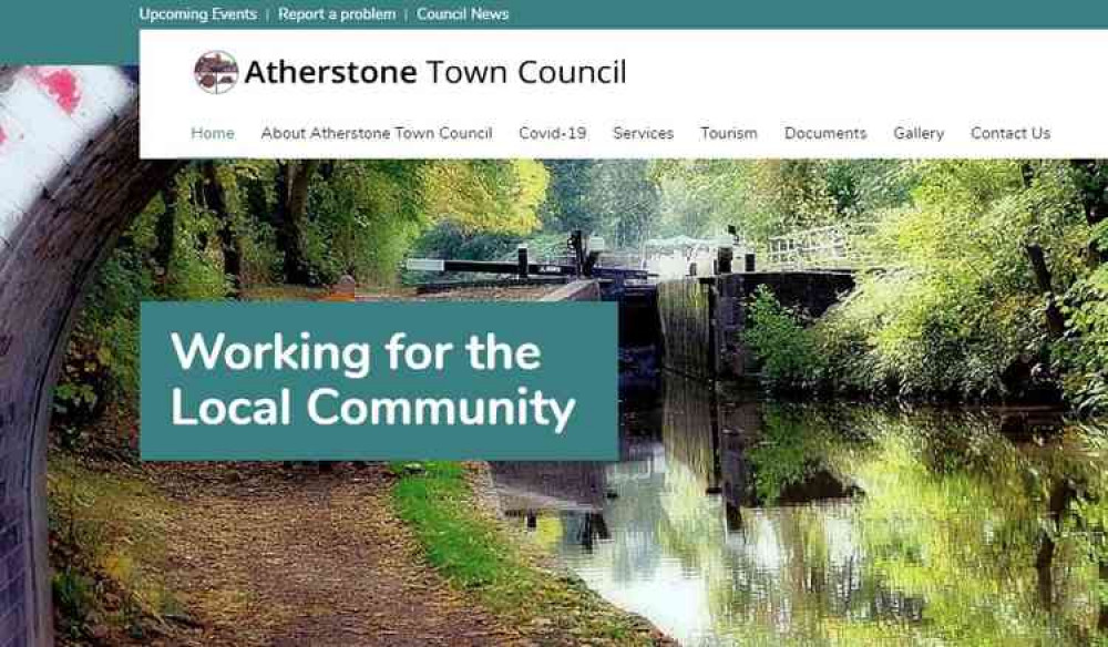 Front cover: The new-look Atherstone Town Council website