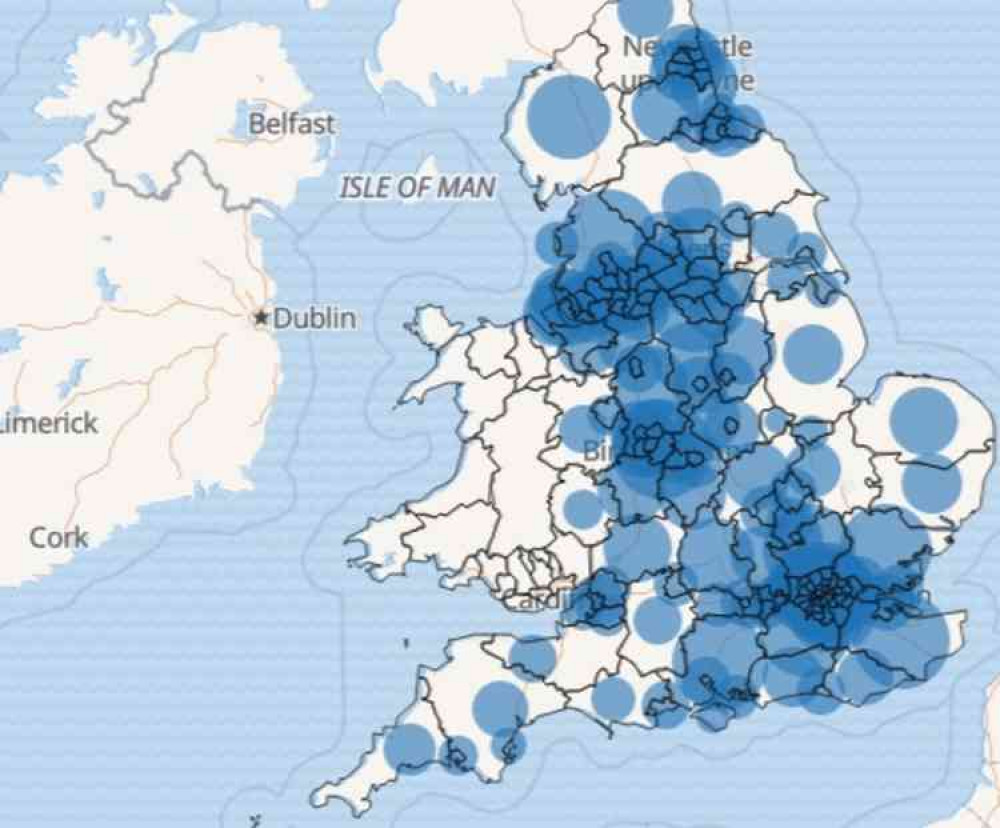 Tragic web: The coronavirus map of the UK