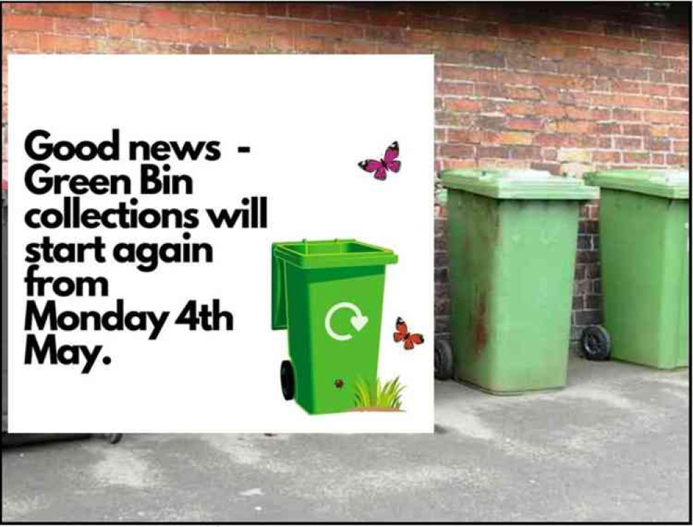 Good news week: Green bin collections back next Monday