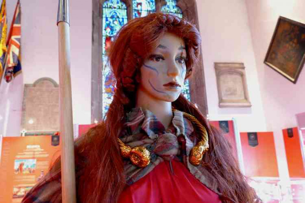 Proud queen: A model of Boudica in the heritage centre