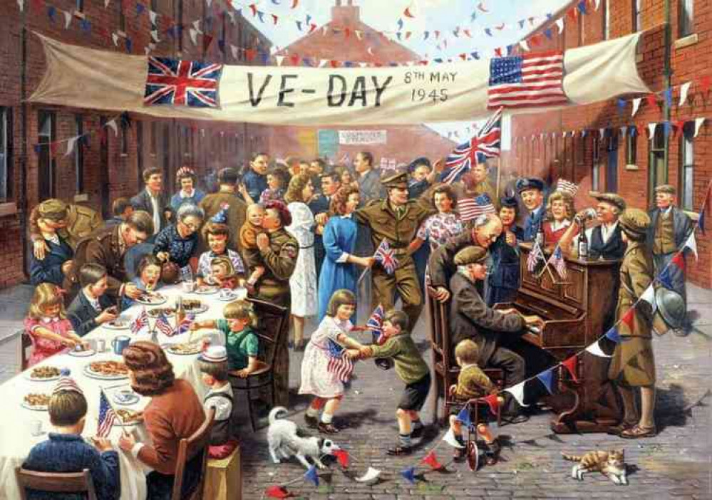 Back in the day: Street rejoicing on the first VE Day