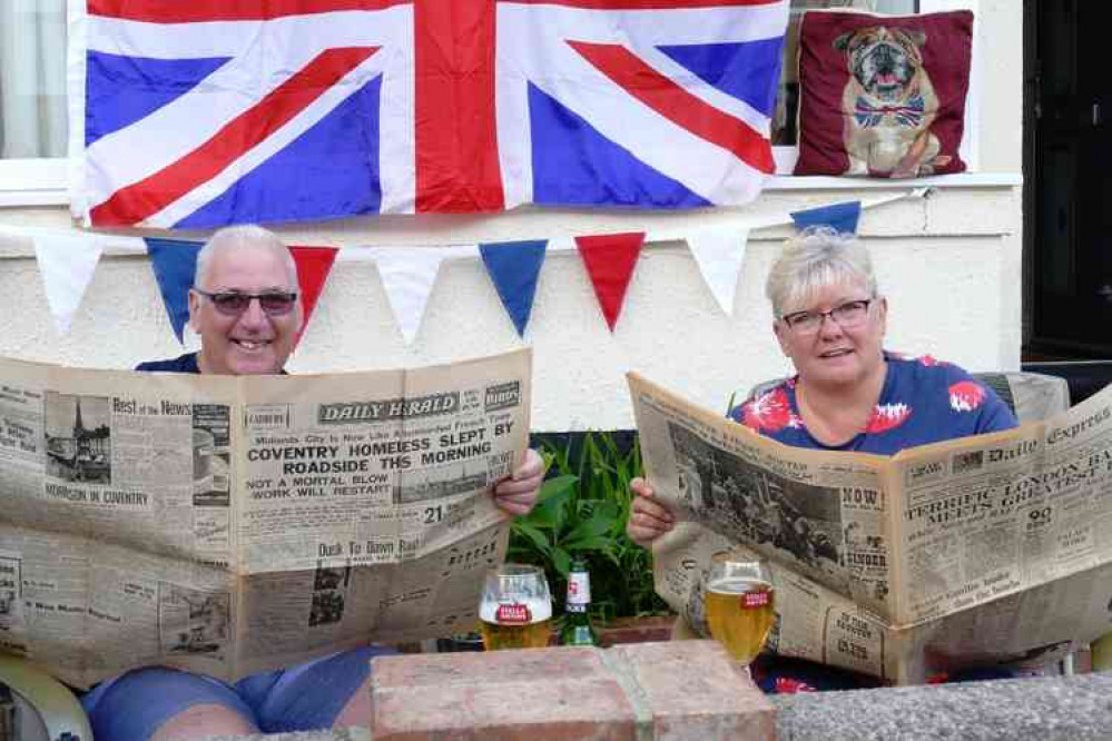 Back in the day: Reading the news from the 1940s, a couple in Ambien Road relax