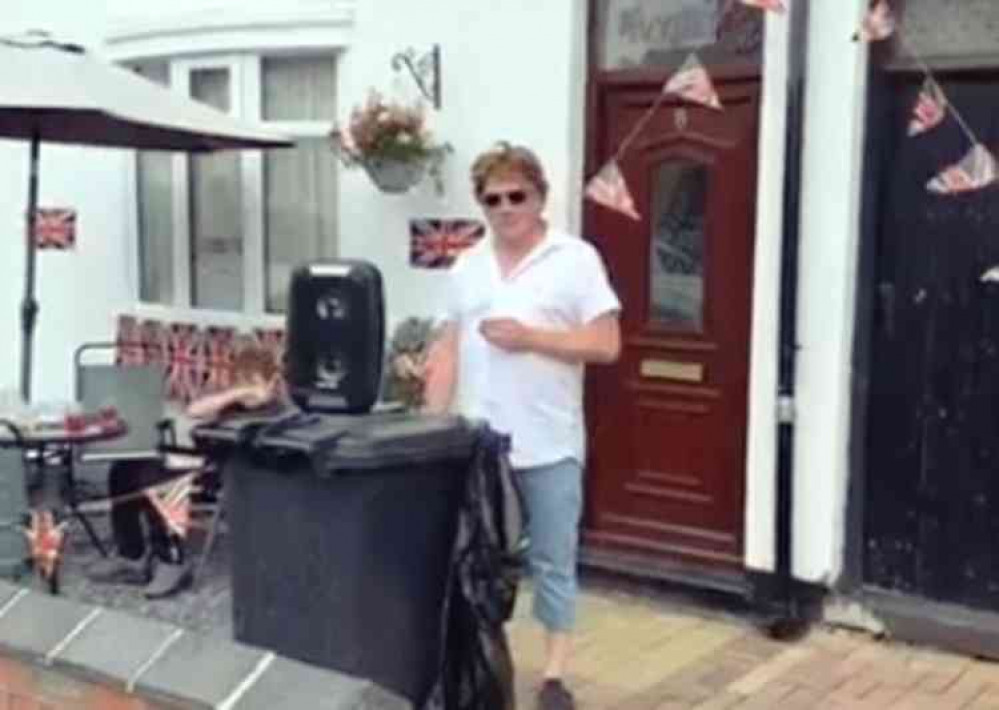 Music maestro: Playing live from the top of a dustbin