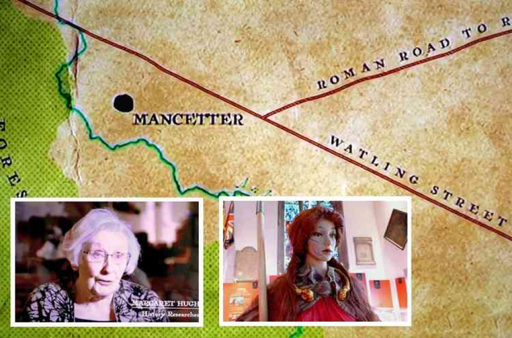 Mancetter's the place: Margaret Hughes on the TV programme about Boudica's last stand (inset)