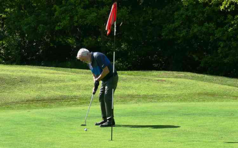 Lining up: On the 17th green