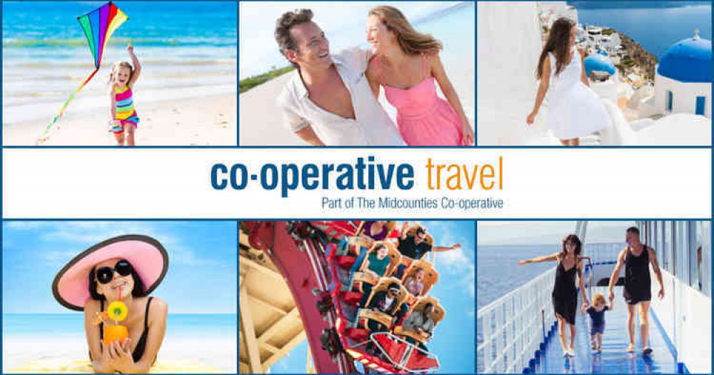 Picture postcard: The branch is due to reopened under the Midcounties Co-operative travel banner Picture postcard: The branch is due to reopened under the Midcounties Co-operative travel banner