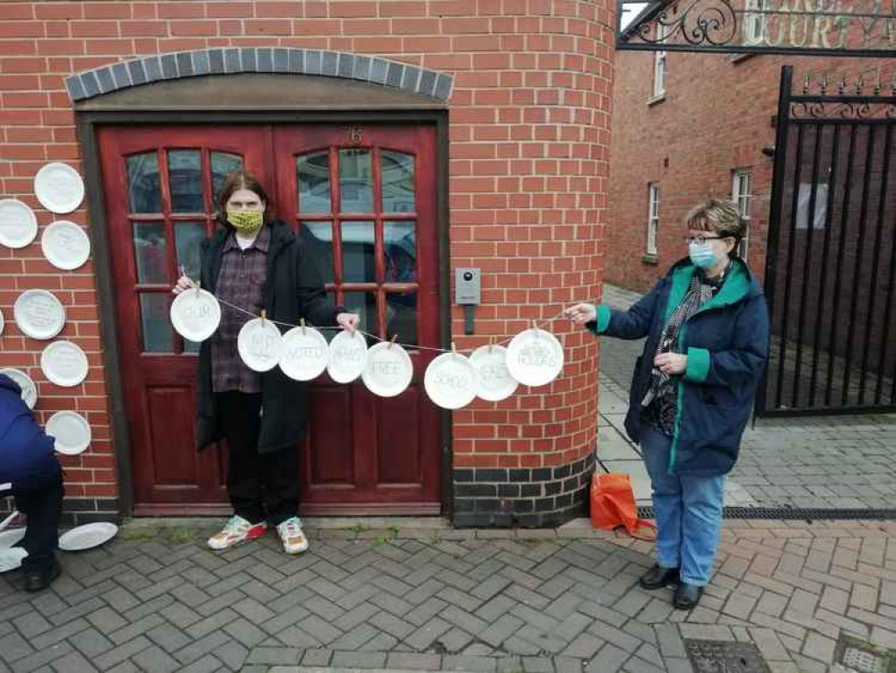 Demonstrators have shown their feelings to Atherstone's MP Craig Tracey this weekend