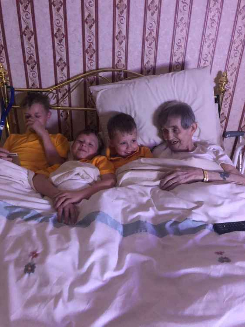 Fred's great grandsons, Sammy (6), Olly (8), and Ellis (11)