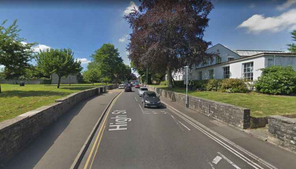 The mast is proposed to be located on the wide section of pavement, on the left of this photo (Photo: Google Street View) The mast is proposed to be located on the wide section of pavement, on the left of this photo (Photo: Google Street View)