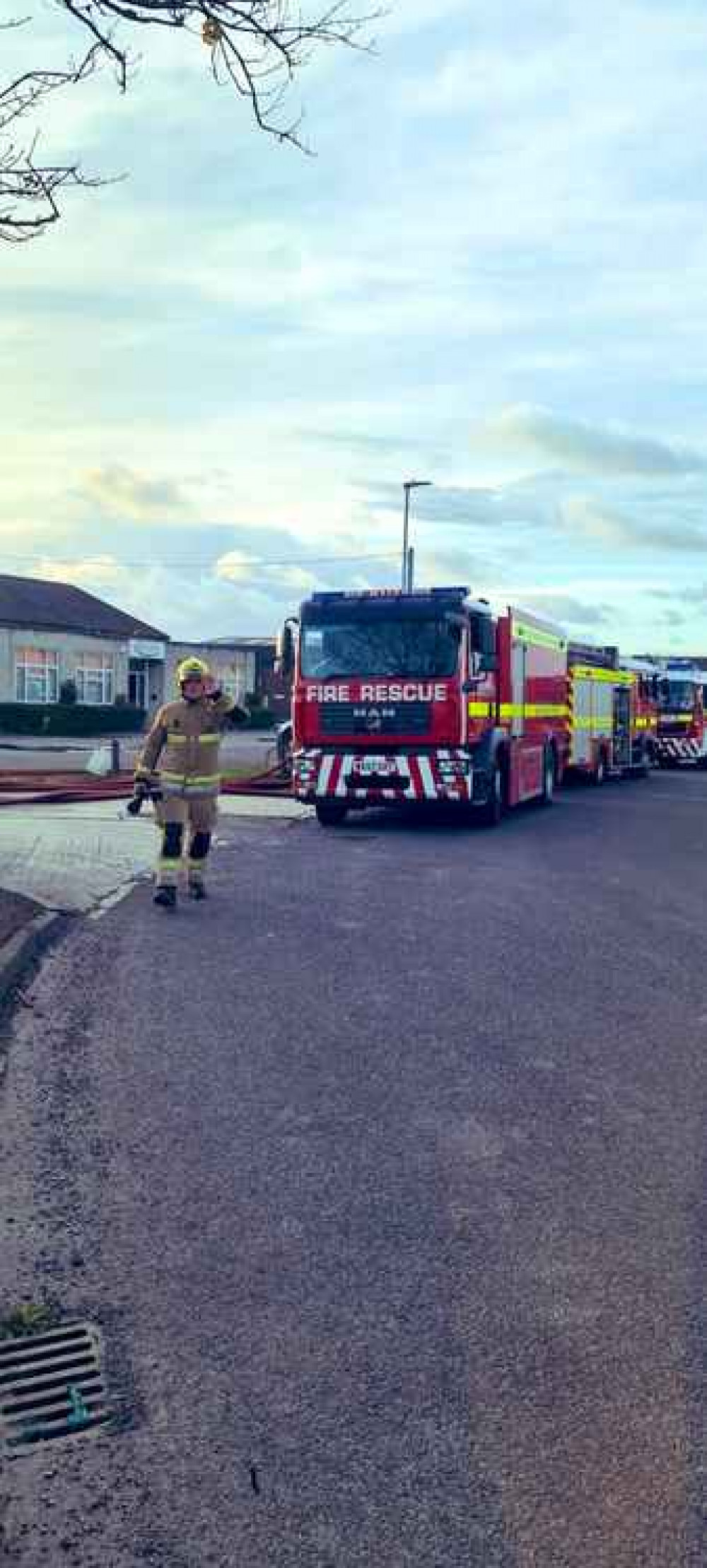 Multiple fire crews tackled the incident (Photo: Winscombe Fire Station) Multiple fire crews tackled the incident (Photo: Winscombe Fire Station)