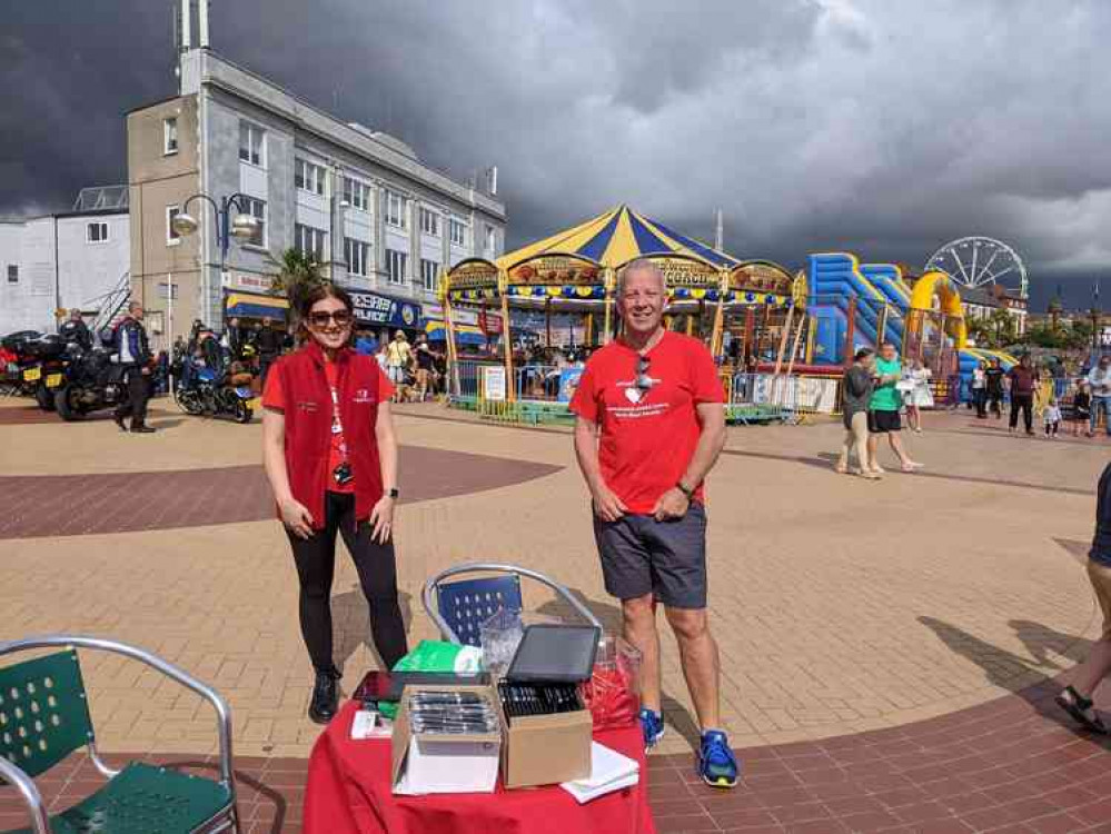 The Welsh Blood Service set up a stall at the walk to sign people up (Photo credit: Lisa Evans) The Welsh Blood Service set up a stall at the walk to sign people up (Photo credit: Lisa Evans)