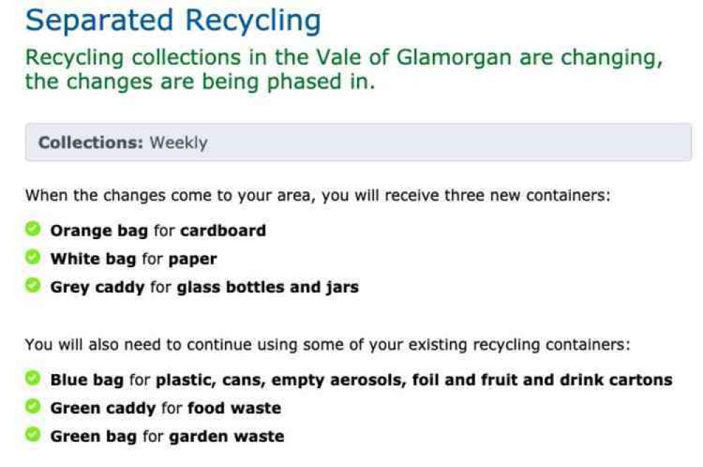 Further details and an instructional video can be found on the Vale Council website (https://www.valeofglamorgan.gov.uk/en/living/Recycling-and-Waste/Separated-Recycling.aspx) (Photo credit: Vale of Glamorgan Council)