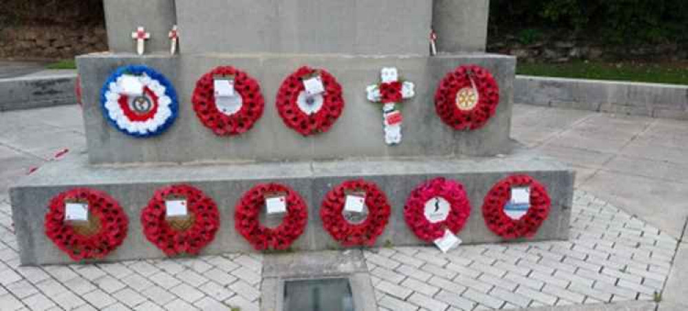 Several community groups and figures laid wreaths on Sunday