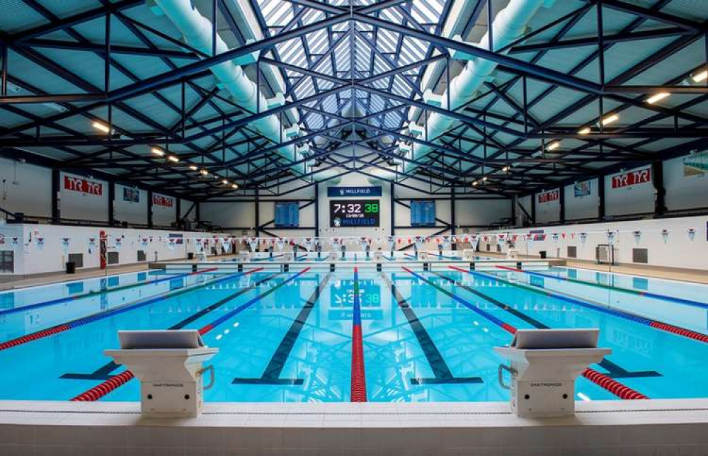 The Olympic-sized swimming pool at Millfield The Olympic-sized swimming pool at Millfield