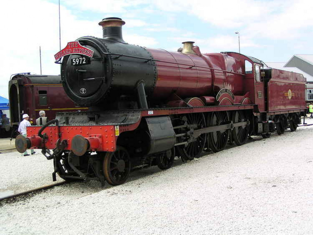 Great Western Railway Hall Class, no. 5972 "Olton Hall" on display at Doncaster Works