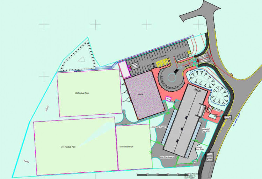 A site plan showing the layout of the new Ysgol Sant Baruc Picture: Powell Dobson A site plan showing the layout of the new Ysgol Sant Baruc Picture: Powell Dobson