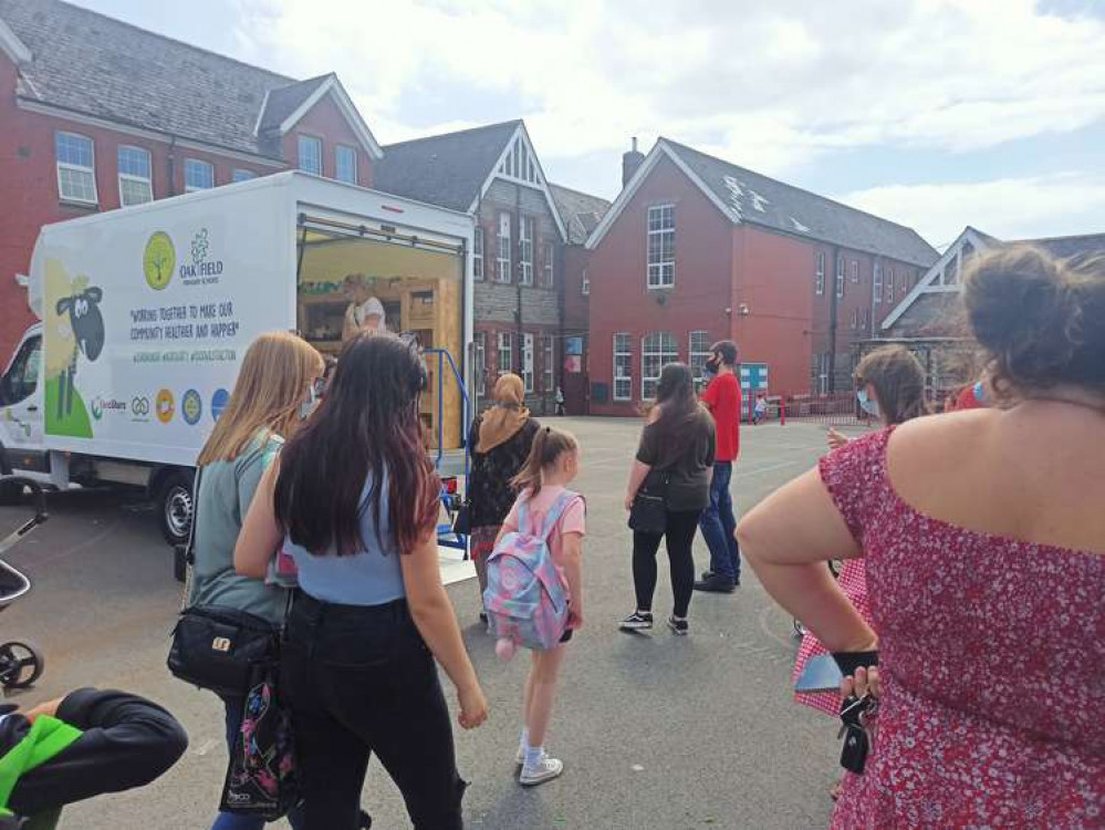 The van visited Holton School for the first time on 14 July The van visited Holton School for the first time on 14 July
