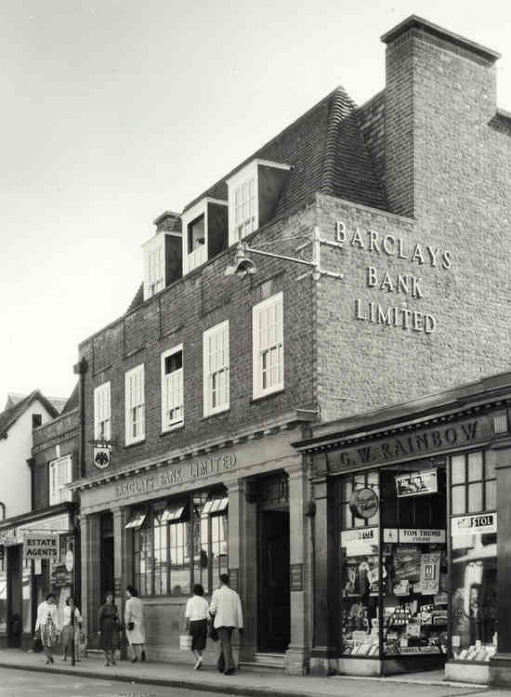 The bank frontage in 1962.