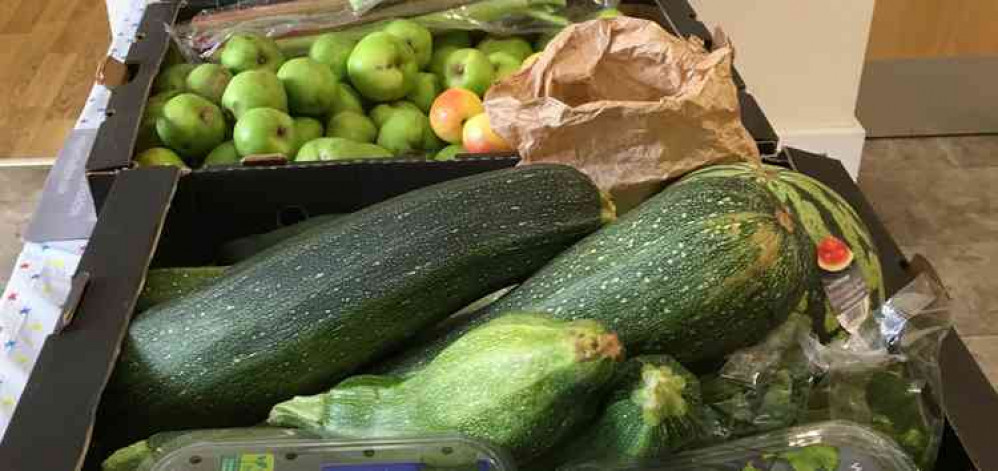 Donated vegetables at the Community Store.