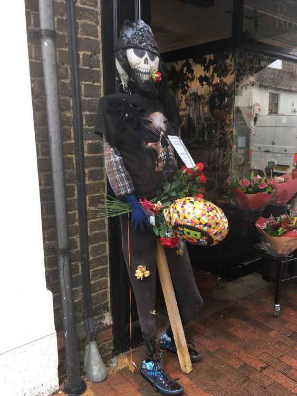 A pirate outside Rosemary's in Bridge Street.